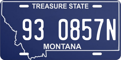 MT license plate 930857N
