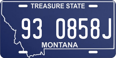 MT license plate 930858J