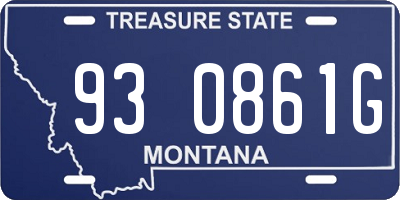 MT license plate 930861G