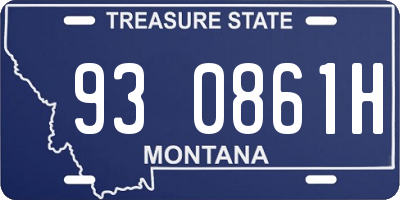 MT license plate 930861H