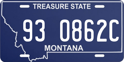 MT license plate 930862C