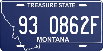 MT license plate 930862F