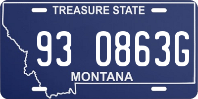 MT license plate 930863G
