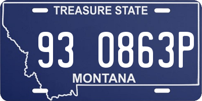 MT license plate 930863P