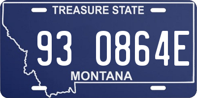 MT license plate 930864E