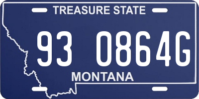 MT license plate 930864G