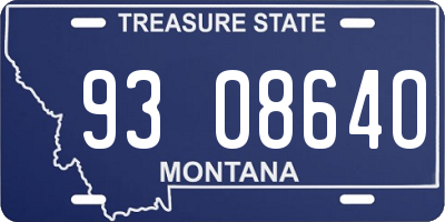 MT license plate 930864O