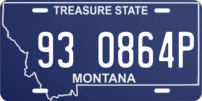 MT license plate 930864P