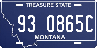 MT license plate 930865C