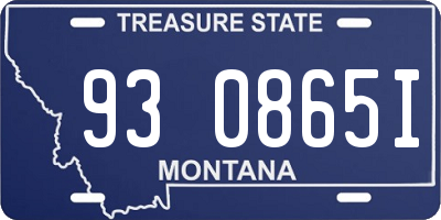 MT license plate 930865I