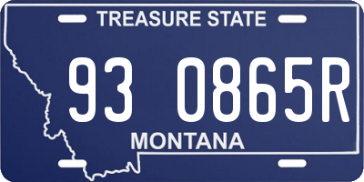 MT license plate 930865R