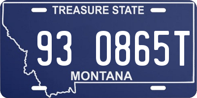 MT license plate 930865T