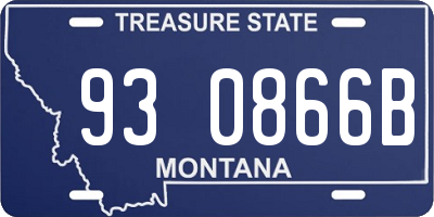 MT license plate 930866B