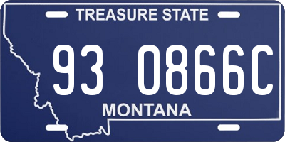 MT license plate 930866C