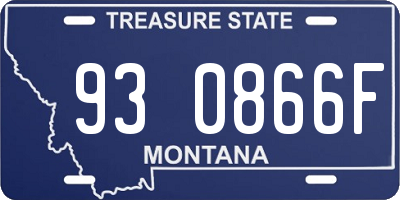 MT license plate 930866F