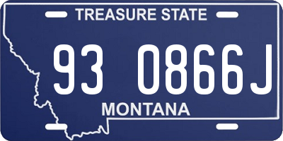 MT license plate 930866J