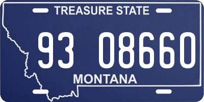 MT license plate 930866O