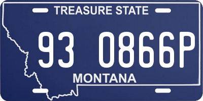 MT license plate 930866P