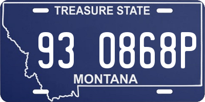 MT license plate 930868P