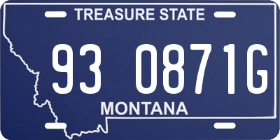 MT license plate 930871G