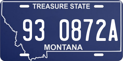 MT license plate 930872A