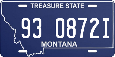 MT license plate 930872I