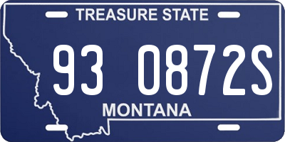 MT license plate 930872S