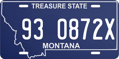 MT license plate 930872X