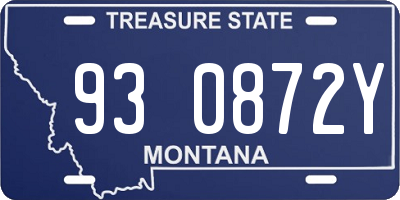 MT license plate 930872Y