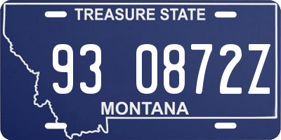 MT license plate 930872Z