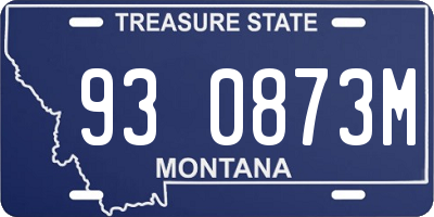 MT license plate 930873M