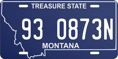 MT license plate 930873N