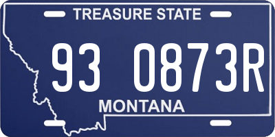 MT license plate 930873R
