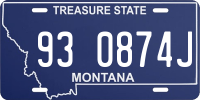 MT license plate 930874J