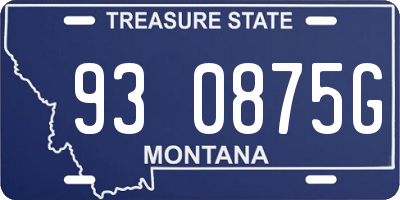 MT license plate 930875G