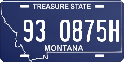 MT license plate 930875H