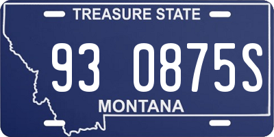 MT license plate 930875S