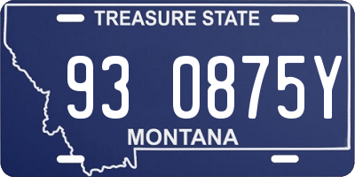 MT license plate 930875Y