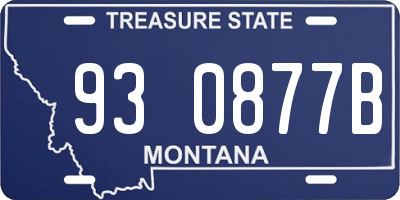 MT license plate 930877B