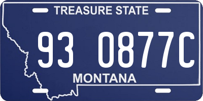 MT license plate 930877C