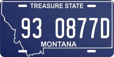 MT license plate 930877D