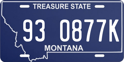 MT license plate 930877K