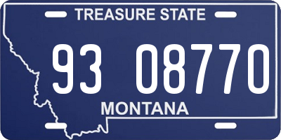 MT license plate 930877O