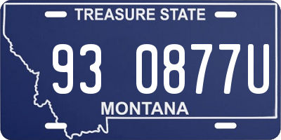 MT license plate 930877U