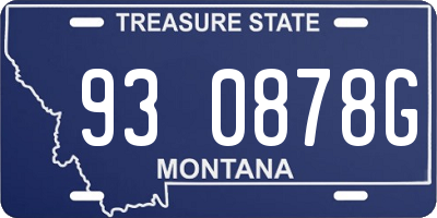 MT license plate 930878G