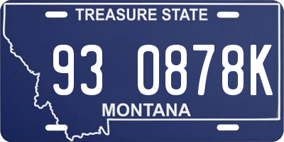 MT license plate 930878K