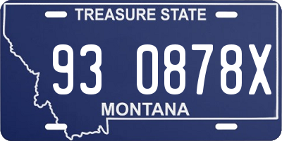 MT license plate 930878X
