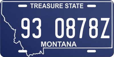 MT license plate 930878Z