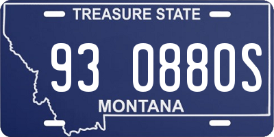 MT license plate 930880S