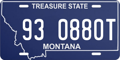 MT license plate 930880T